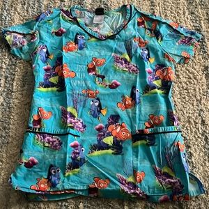 Disney Pixar Finding Nemo Scrub Top